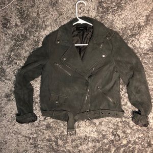 Olive Green Suede Jacket